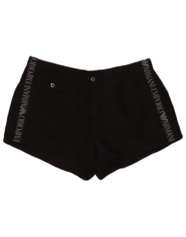 Emporio Armani Kvinders Grafiske Casual Shorts W30 Medium Sort Polyester