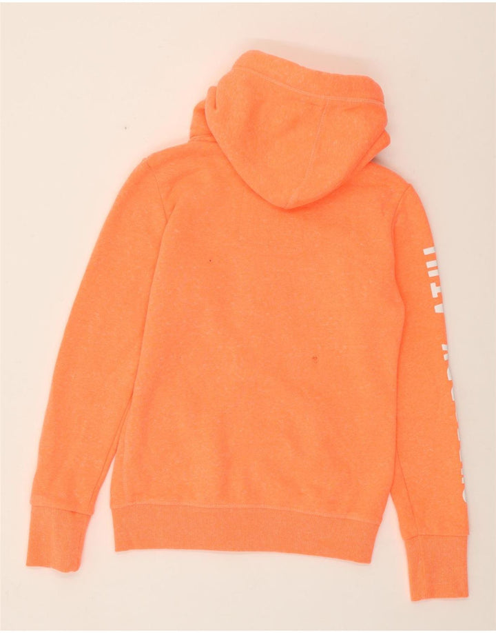 SUPERDRY Dame grafisk hættetrøje Sweater UK 10 Small Orange Flecked
