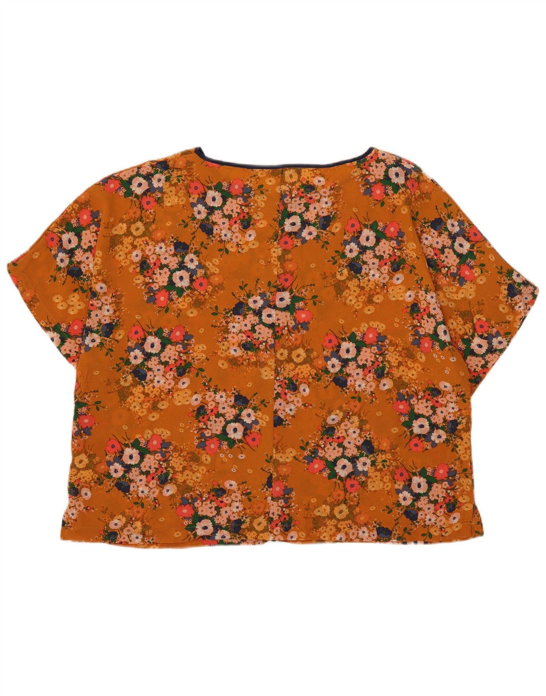 Marks & Spencer Dame Oversized bluse Top UK 18 XL Orange Floral