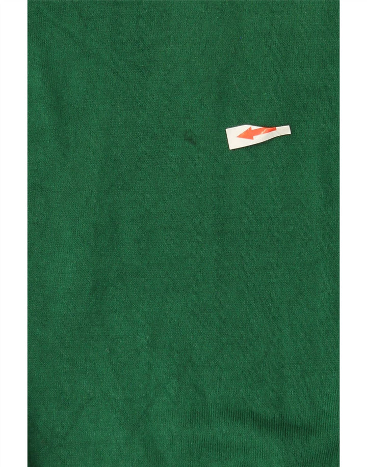 Zara Dame Rullehals Sweater UK 14 Stor grøn viskose