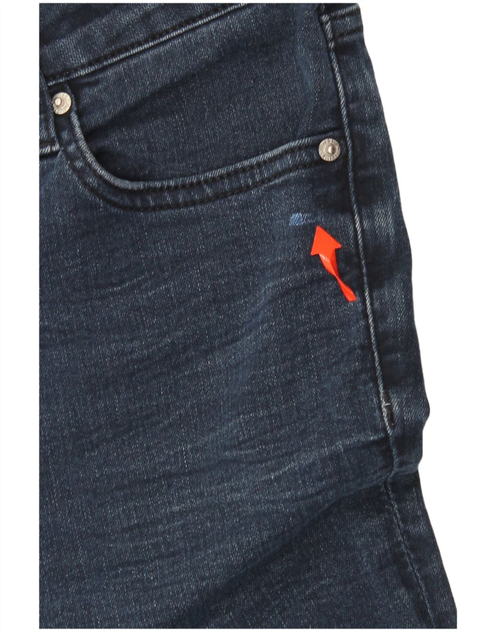 MARKS & SPENCER Lige jeans til kvinder UK 12 Medium W30 L30 Marineblå