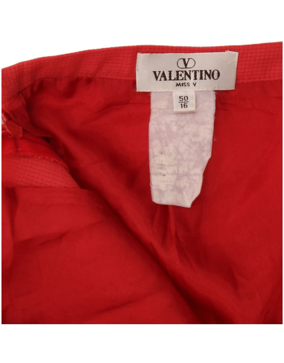 VALENTINO Dame Miss V lige nederdel IT 50 XL W36 Rød