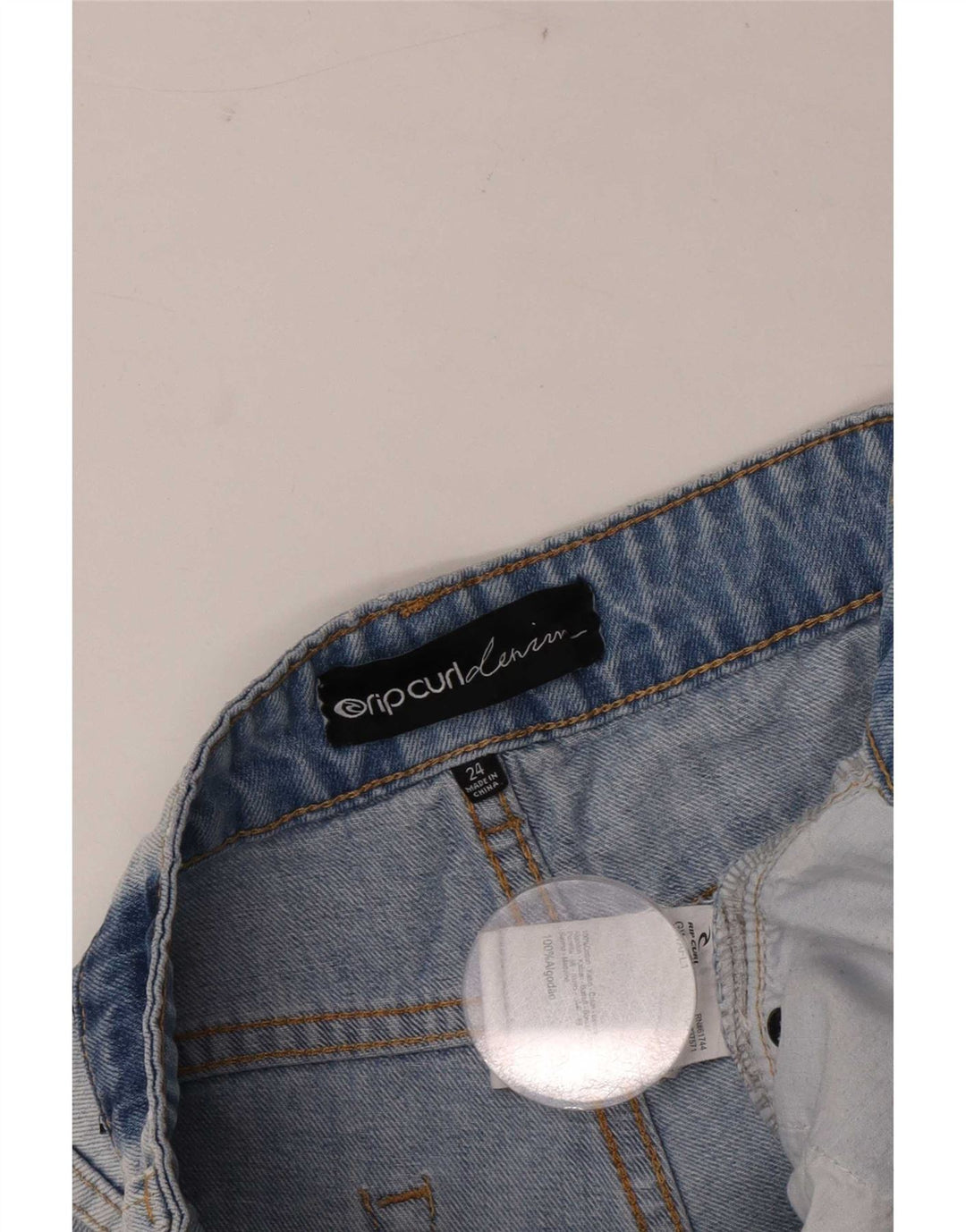 Rip Curl Womens Distressed Denim Shorts W24 XS Blå Bomuld