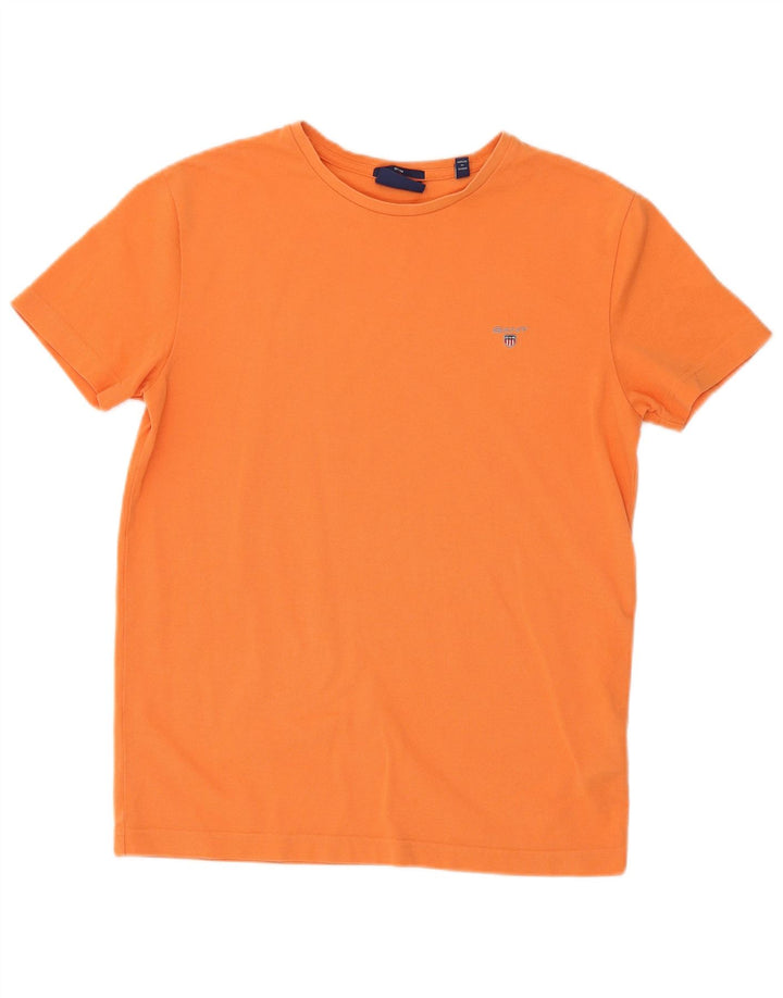 Gant Herre Slim Fit T-Shirt Top Medium Orange Bomuld