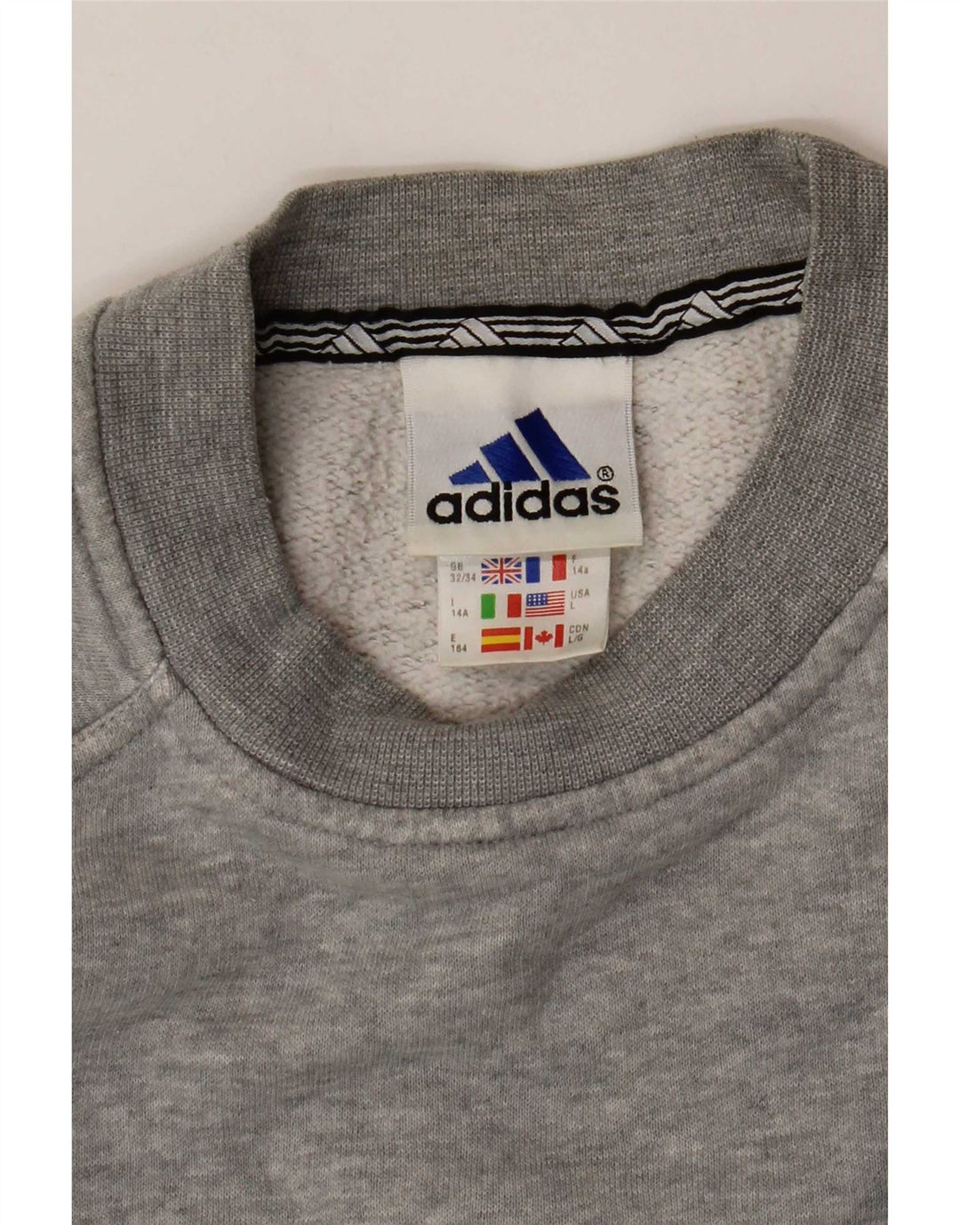 Adidas Boys Sweatshirt Jumper 13-14 år Grå Bomuld