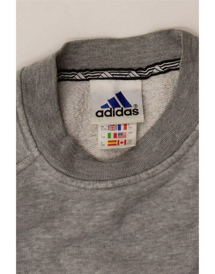 Adidas Boys Sweatshirt Jumper 13-14 år Grå Bomuld
