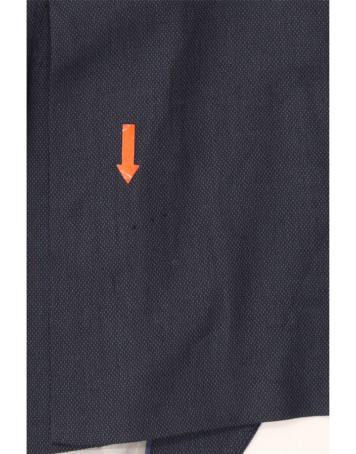 Zara Herre 2-knaps blazerjakke EU 46 Small Navy Blue Viscose
