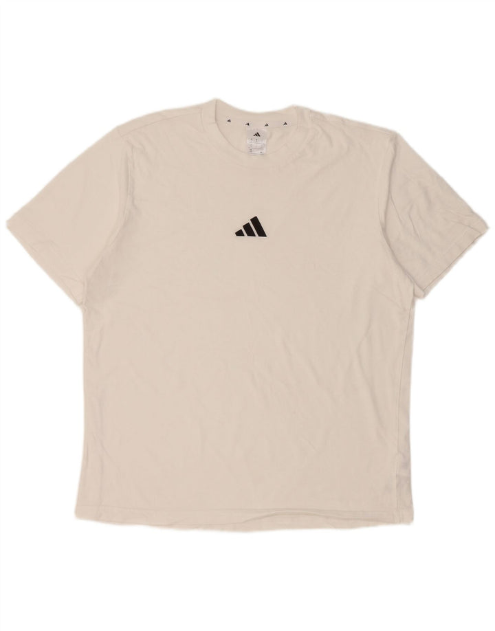 Adidas Herre T-Shirt Top Stor Hvid Bomuld