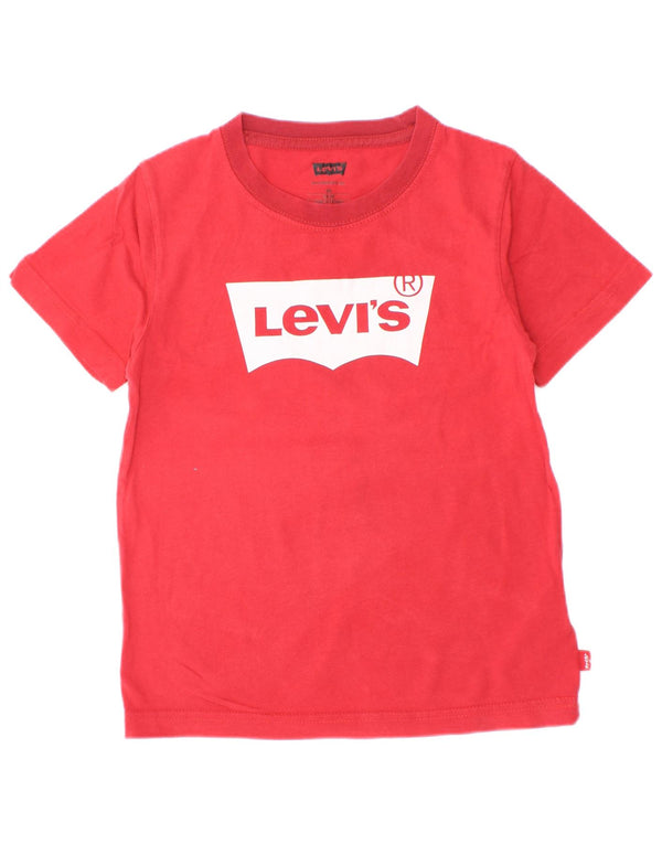 Levi's Boys Grafisk T-Shirt Top 5-6 År Rød Bomuld