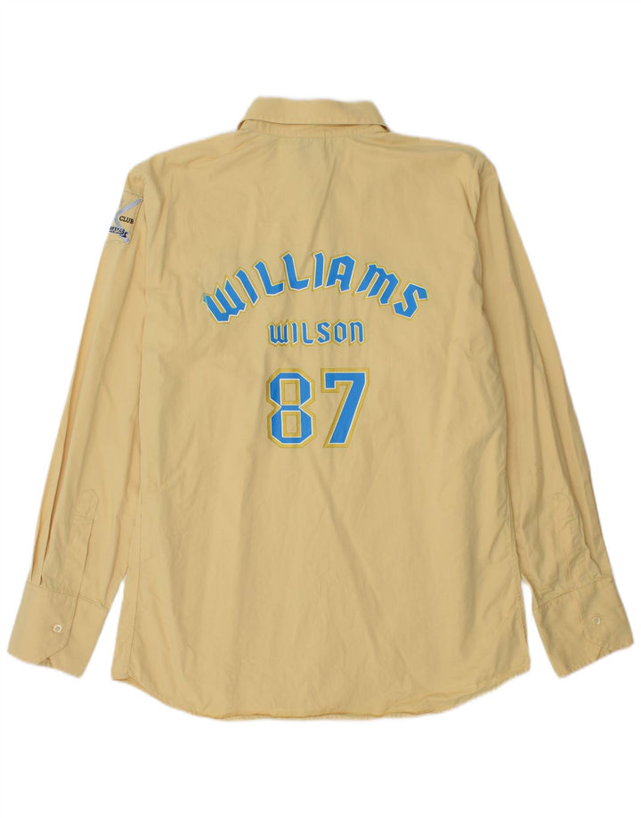 Williams Wilson Herre grafisk skjorte XL gul bomuld