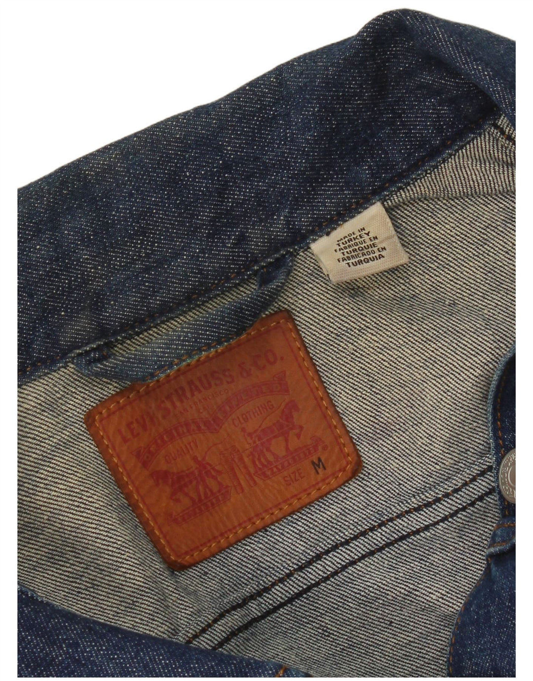 Levi's Dame Crop Denim Jacket UK 12 Medium Blue