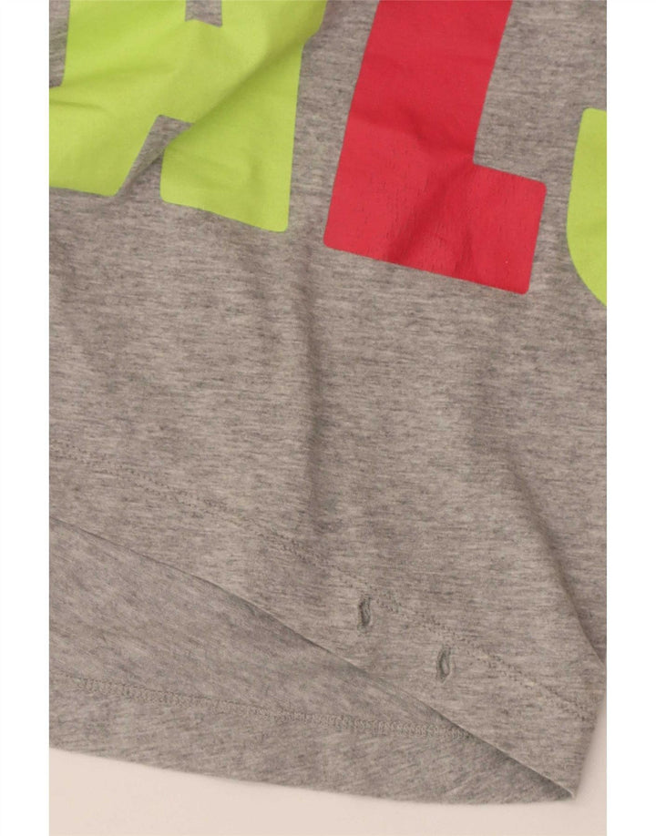 Adidas Dame Grafisk T-Shirt Top UK 16 Stor Grå