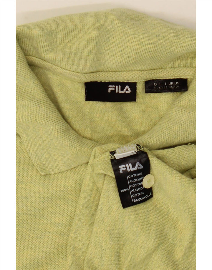 FILA Poloskjorte til mænd, lille grøn flækket bomuld