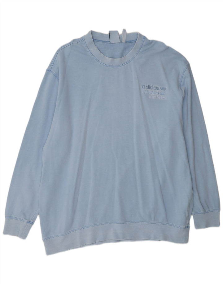 ADIDAS Sweatshirt til mænd 2XL Blå bomuld