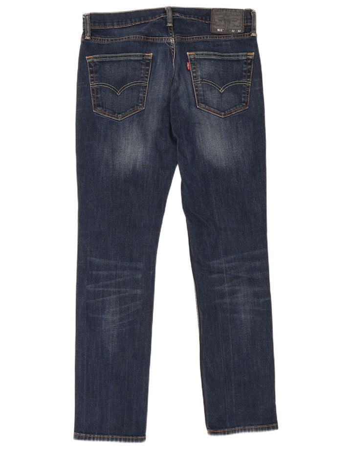 Levi's Herre 511 Slim Jeans W32 L32 Marineblå Bomuld