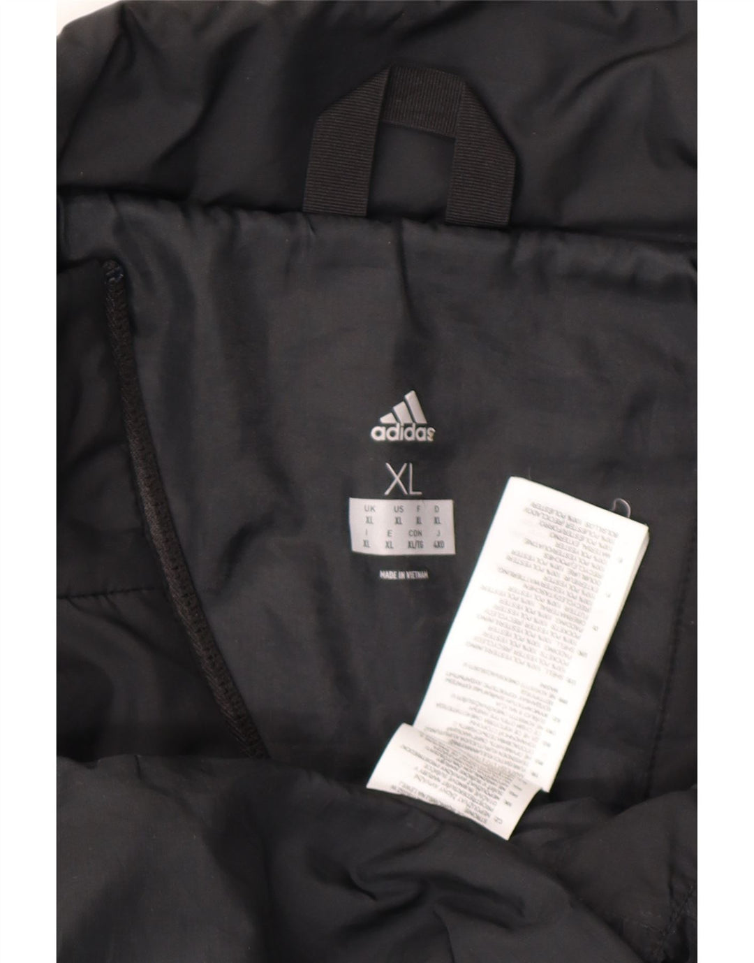 ADIDAS polstret herrejakke UK 42 XL Sort polyester