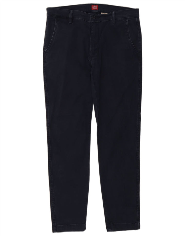Levi's Slim Chino-bukser til mænd W32 L29 Marineblå bomuld