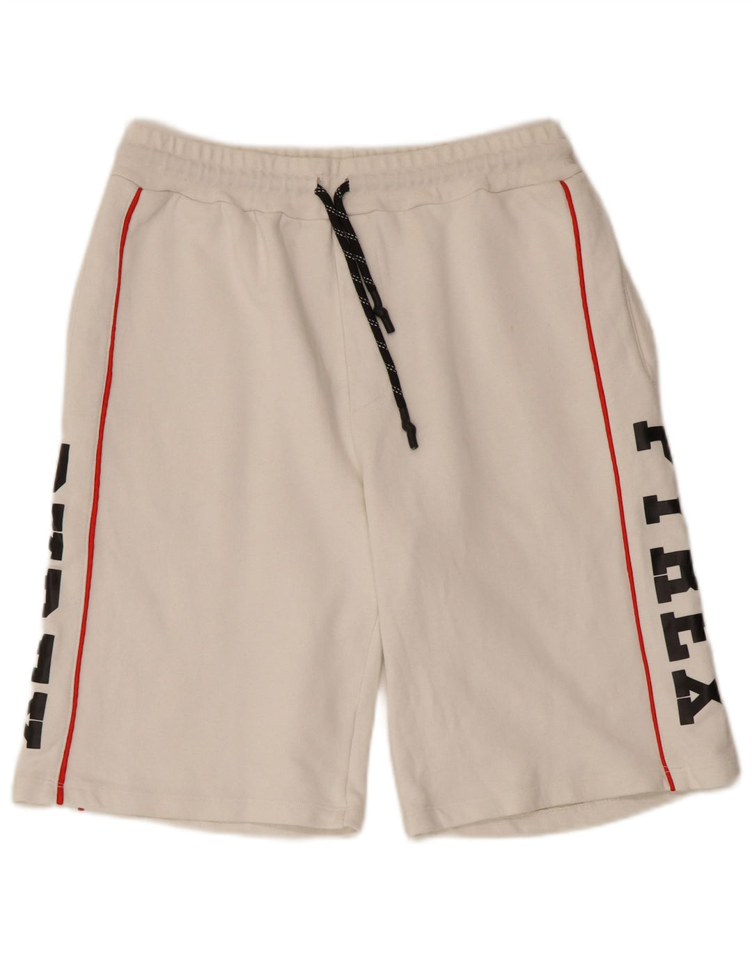 PYREX Herre grafiske sportsshorts Medium hvid bomuld