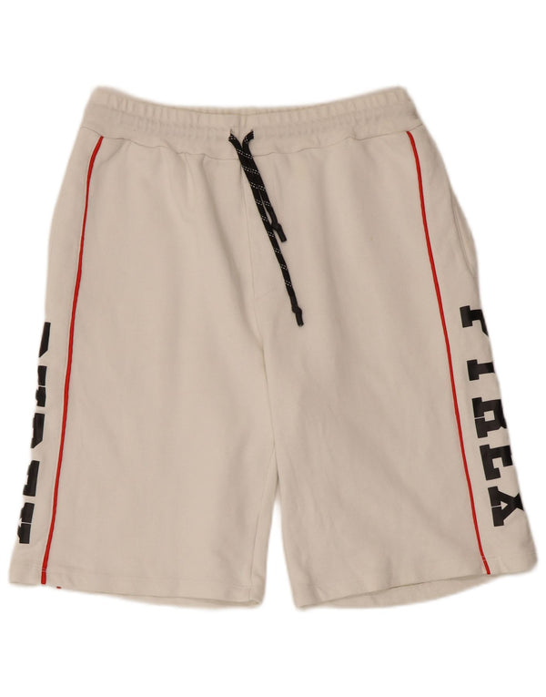 PYREX Herre grafiske sportsshorts Medium hvid bomuld