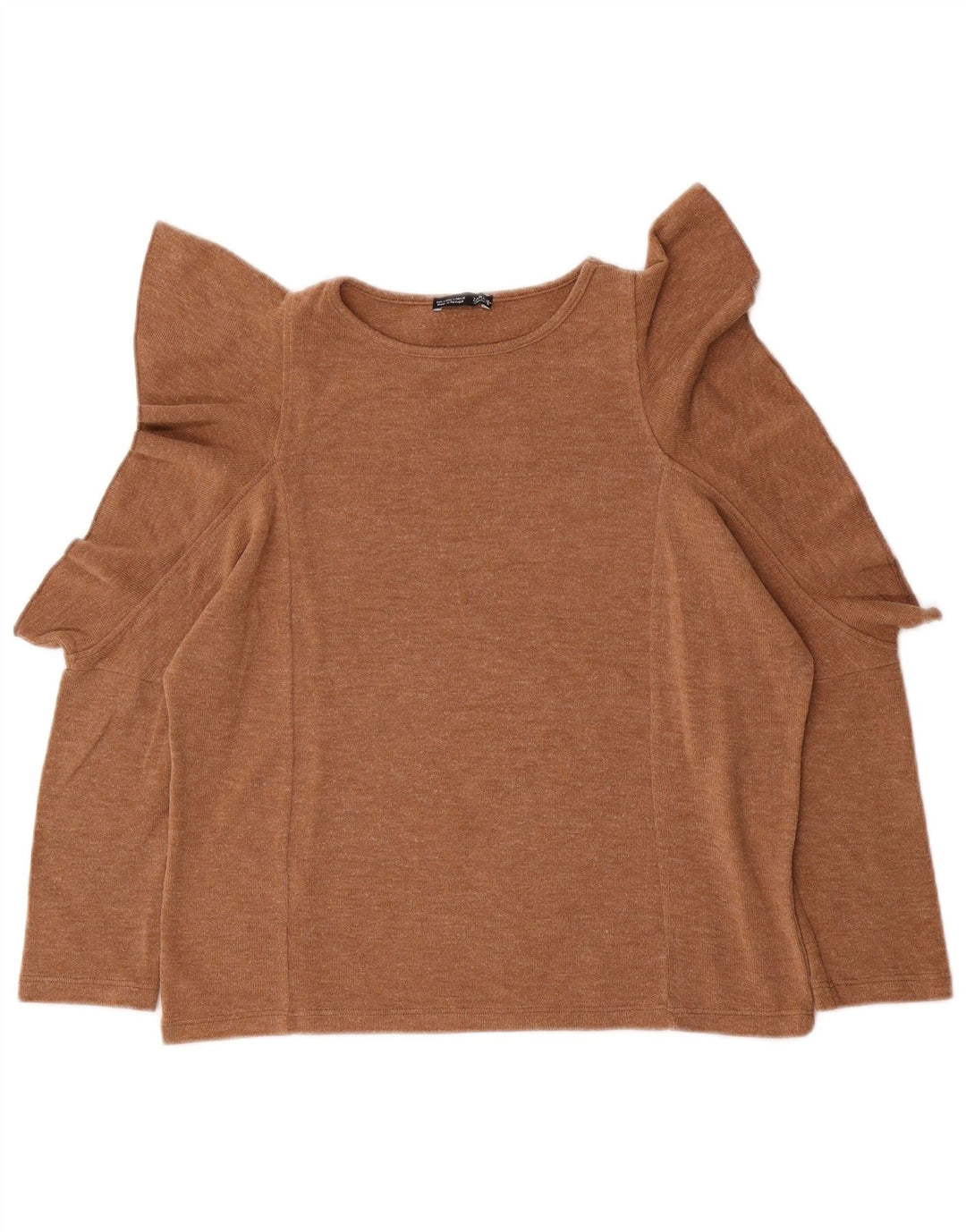 Zara Dame Oversized Top 3/4 ærme UK 10 Small Beige
