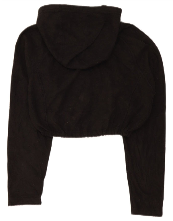 The North Face Dame Crop Hættejakke Fleecejakke UK 16 Stor Sort Polyester