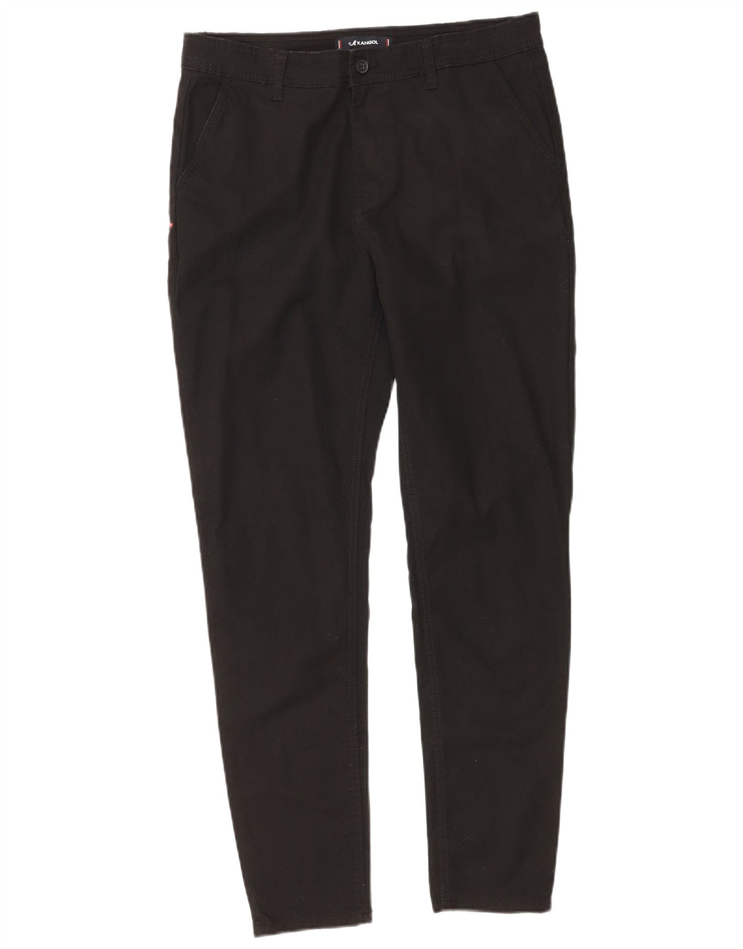 Kangol Herre Slim Chino Bukser W32 L30 Sort Bomuld