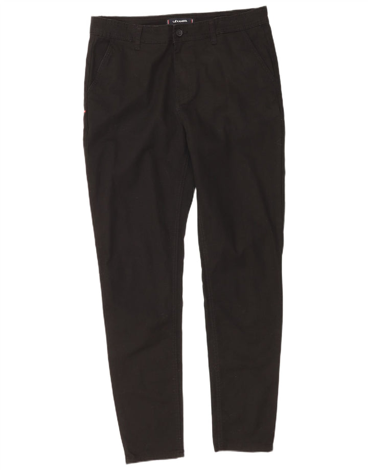 Kangol Herre Slim Chino Bukser W32 L30 Sort Bomuld