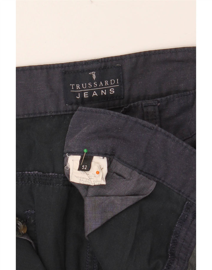 TRUSSARDI Lige Chinobukser til mænd IT 52 XL W36 L34 Marineblå Bomuld