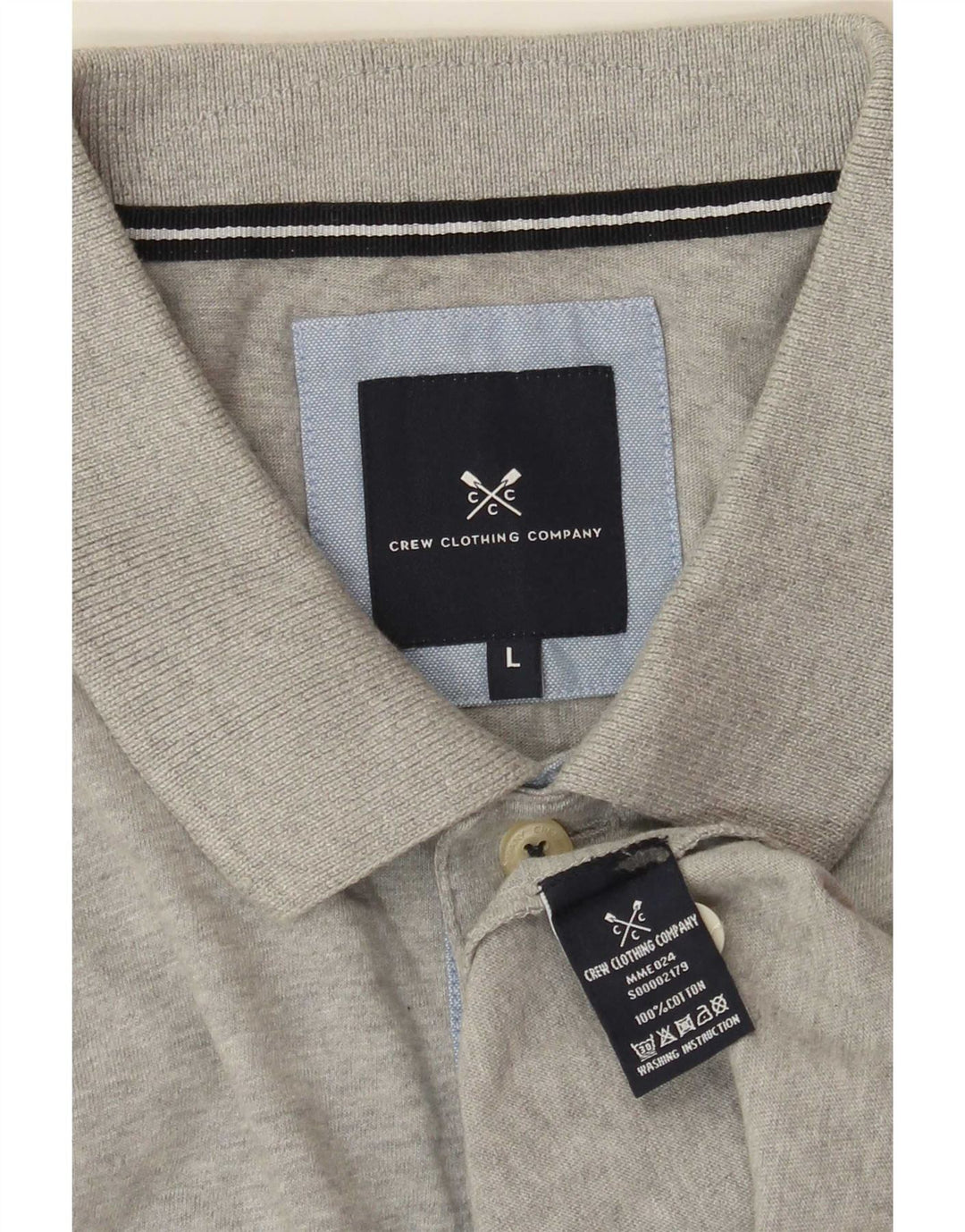 J. Crew Poloshirt til mænd, stor grå farveblok bomuld