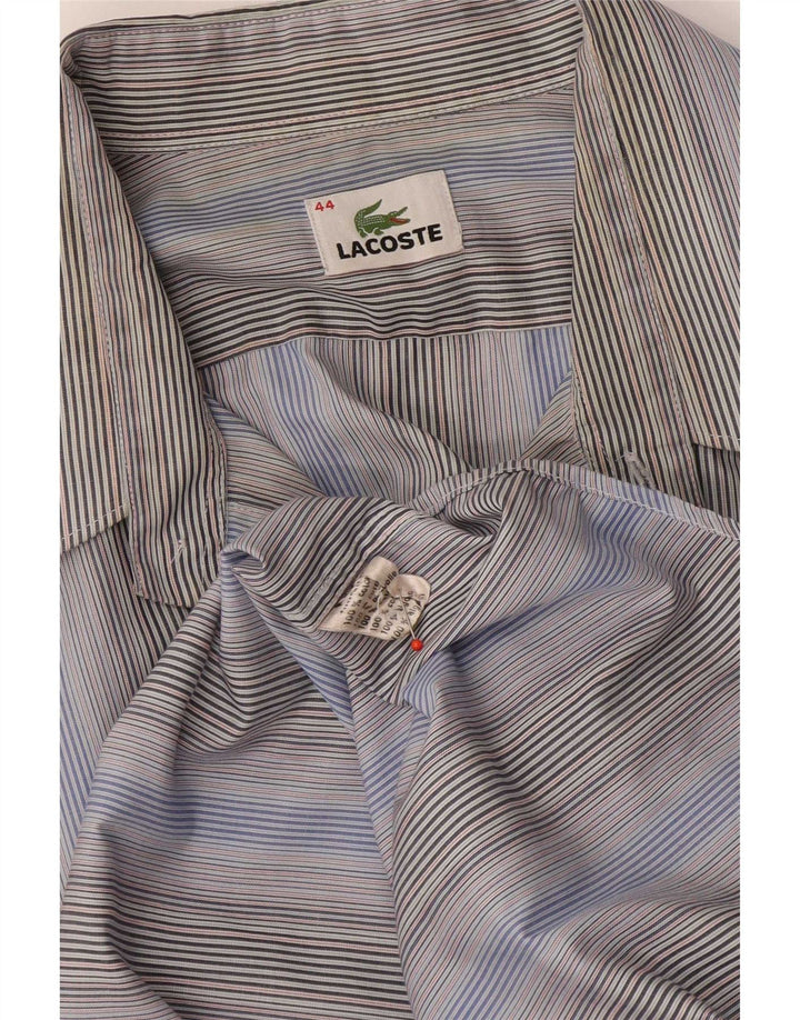 Lacoste herreskjorte str. 44 XL Blåstribet bomuld