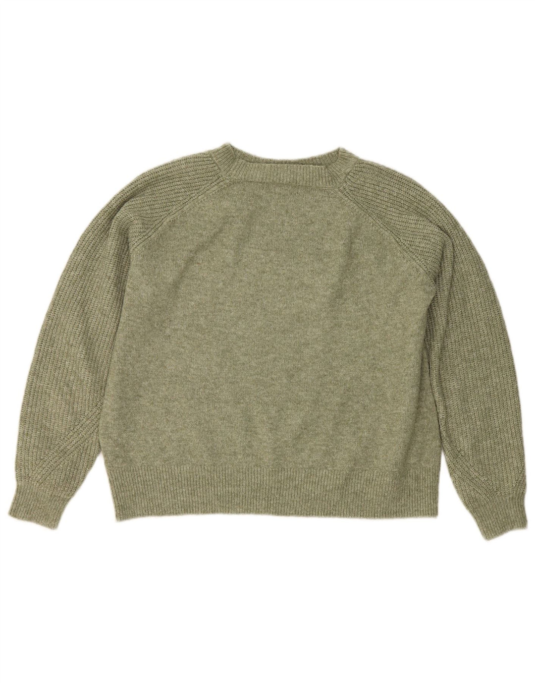 Marks & Spencer Dame sweater med rund hals DK 14 Medium Grøn Akryl