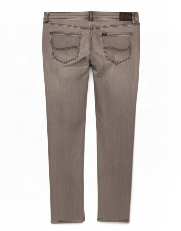 Lee Mens Arvin Distressed Skinny Jeans W36 L34 Grå Bomuld