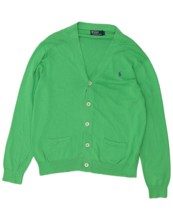 Polo Ralph Lauren Herre Cardigan Sweater Stor Grøn Bomuld