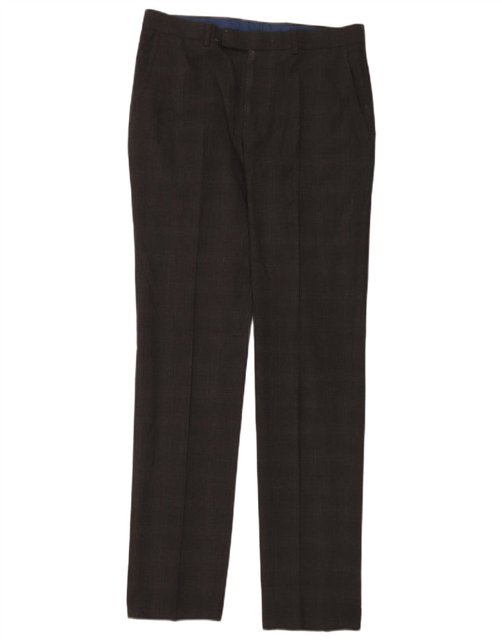 Marks & Spencer Herre Super Slim Fit Suit Bukser W32 L33 Grå ternet