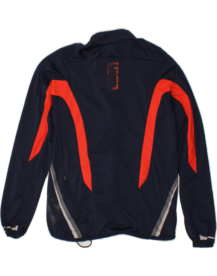 NIKE Womens Tracksuit Top Jacket UK 10/12 Medium Navy Blue Colourblock Vintage Nike and Second-Hand Nike from Messina Hembry 