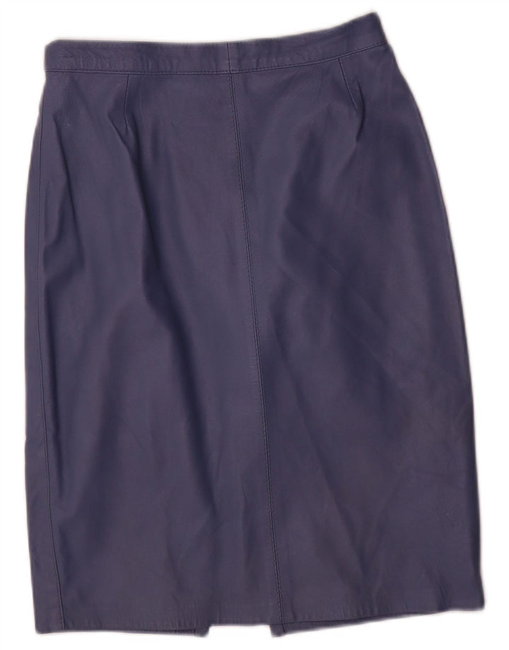 Vintage lædernederdel til kvinder IT 44 Medium W26 blåt læder