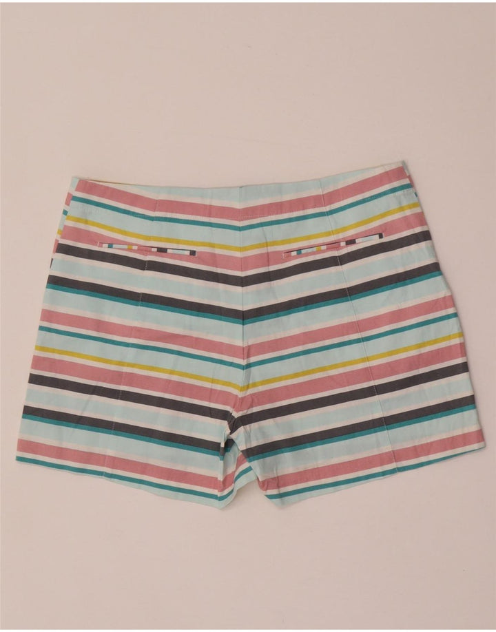 OASIS Chino Shorts til kvinder UK 12 Medium W32 Flerfarvet stribet bomuld