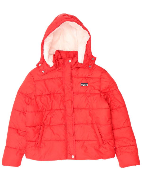 Levi's Piger Polstret Hættejakke 15-16 År Rød Polyester
