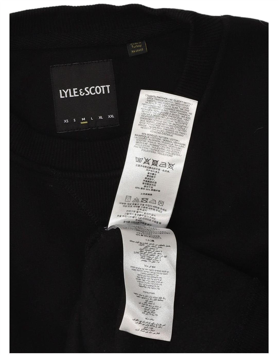 LYLE & SCOTT Sweatshirt til mænd Medium Sort Bomuld