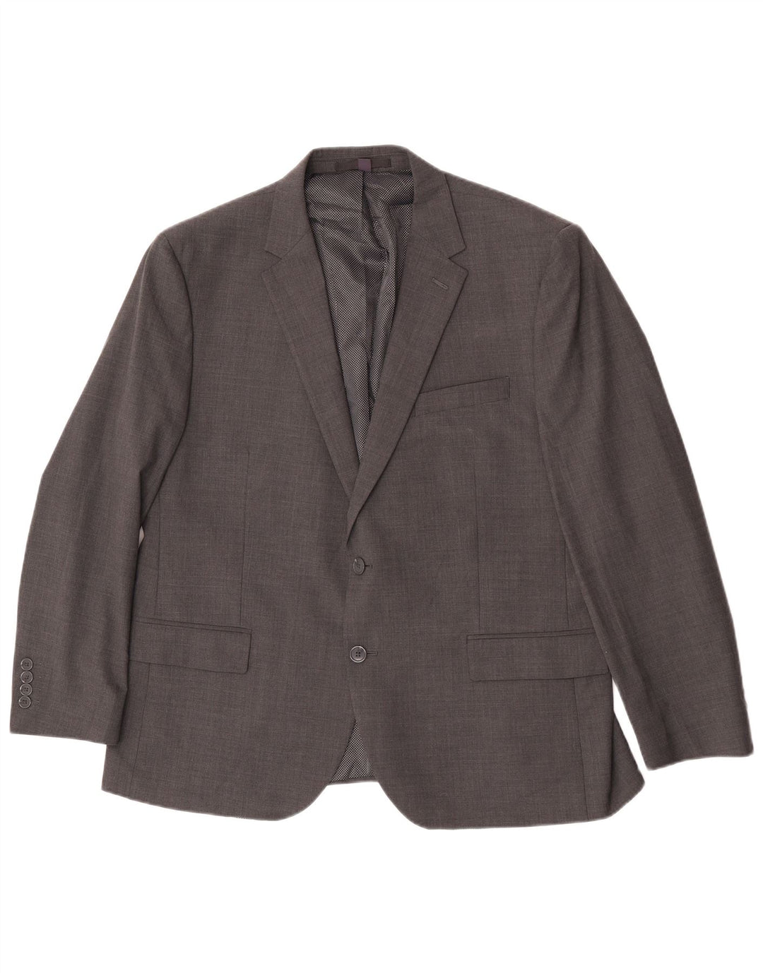 Marks & Spencer Herre 2-knaps blazerjakke UK 44 XL Grå ternet uld