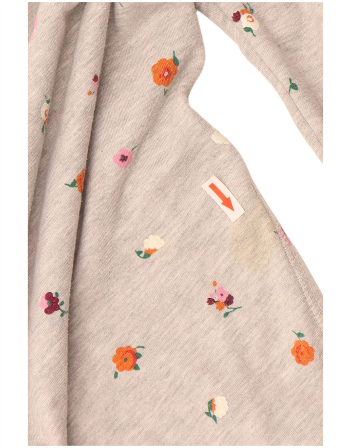 Jack Wills Dame Grafisk Sweatshirt Jumper UK 10 Small Grey Floral