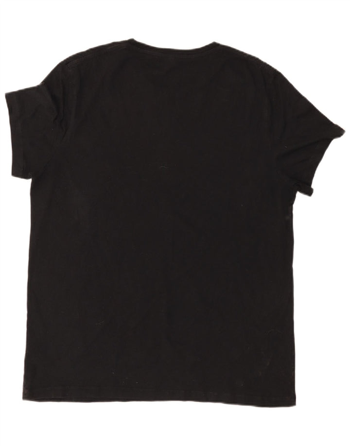 Jack Wills Herre T-Shirt Top Stor Sort Bomuld