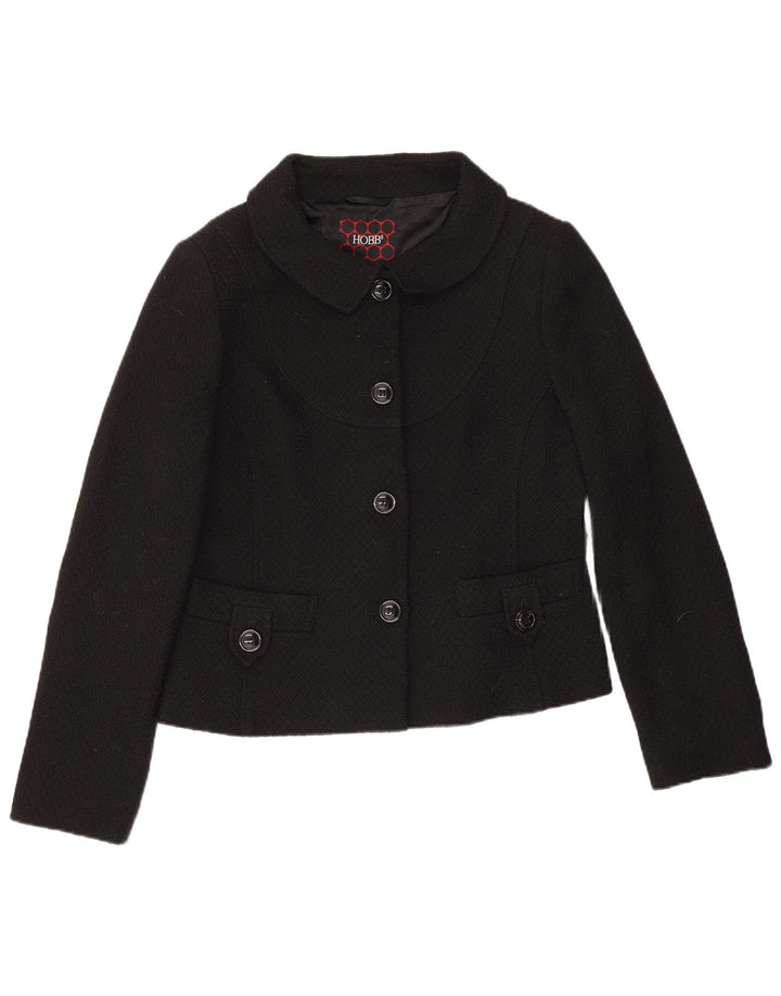 Hobbs Bolerojakke til kvinder UK 14 Medium Sort Virgin Wool