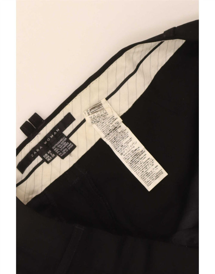 Zara Lige Chinobukser til kvinder EU 40 Medium W30 L34 Sort Polyester