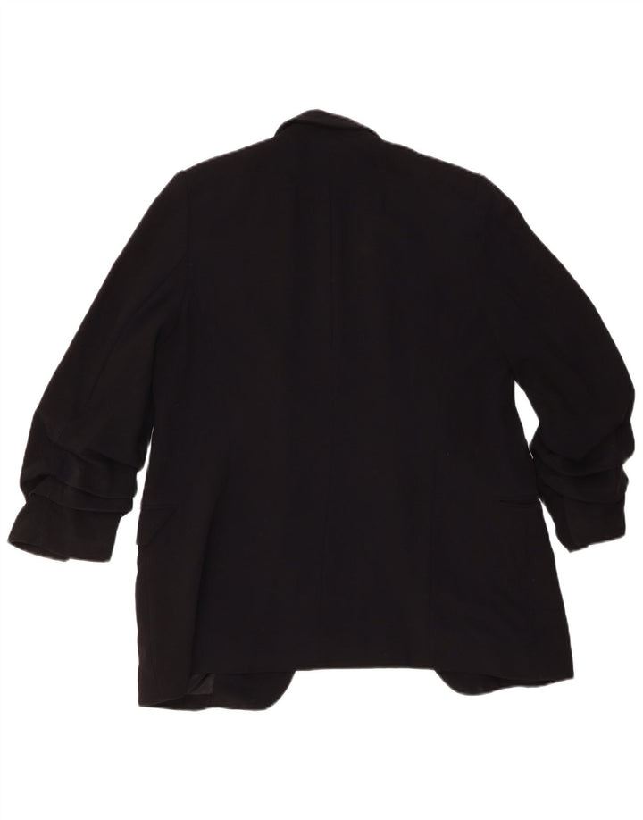 Marks & Spencer Dame Relaxed Fit Blazer Jacket UK 10 Small Black