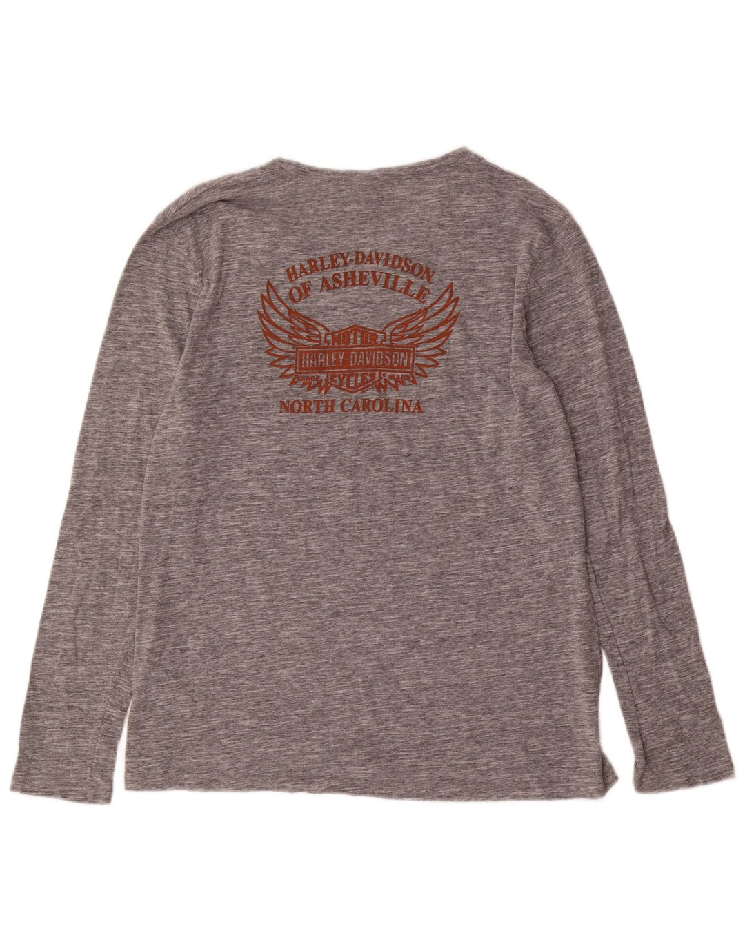 Harley Davidson Herre Grafisk Top Langærmet 2XL Grå Flecked Bomuld