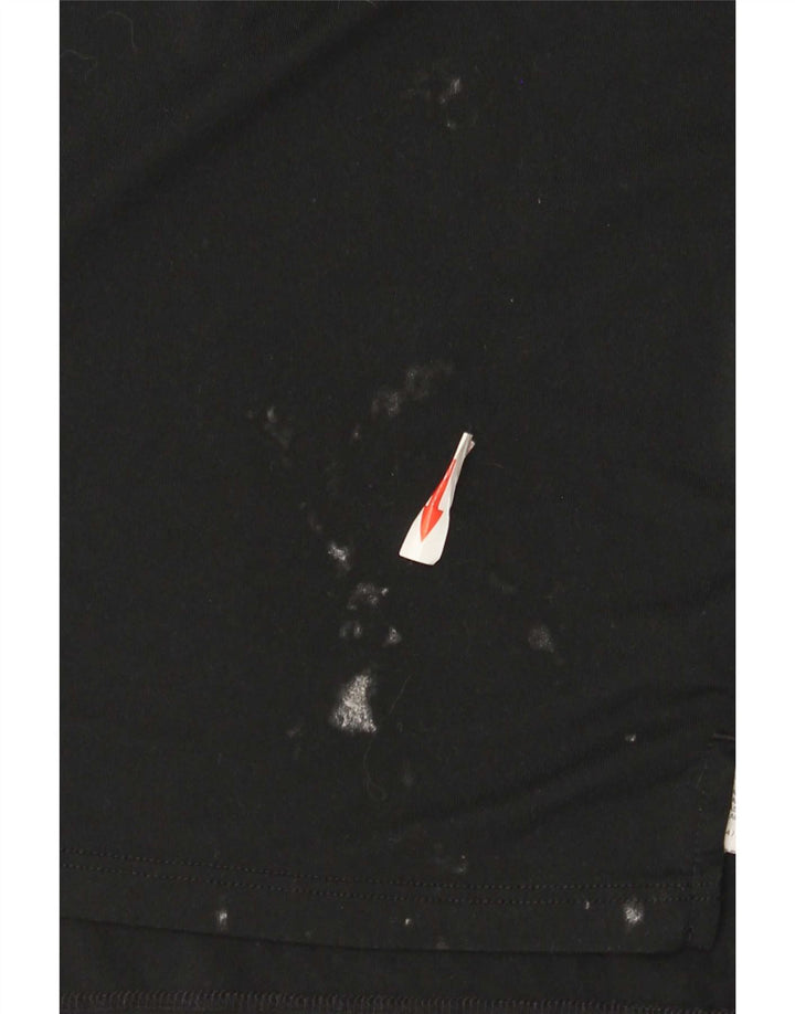 Nike herre Dri Fit T-shirt top XL sort nålestribet polyester