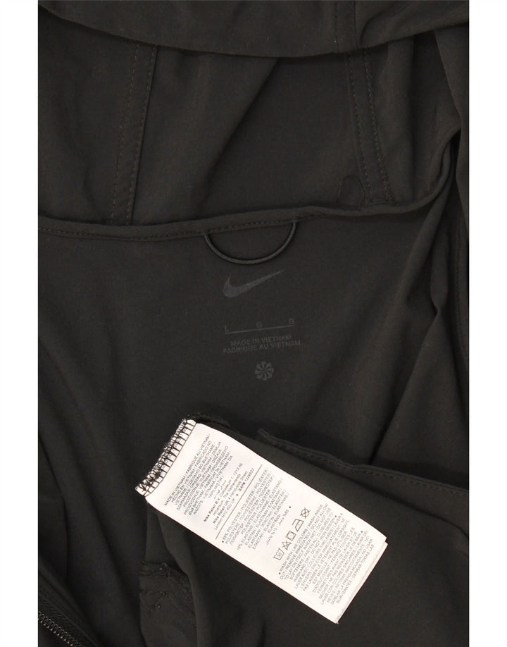 Nike Herre grafisk træningsdragt med hætte, stor sort polyester