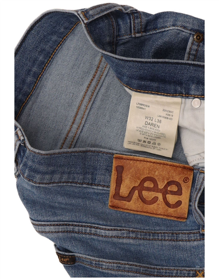 Lee Mens Daren Straight Jeans W32 L36 Blå Bomuld