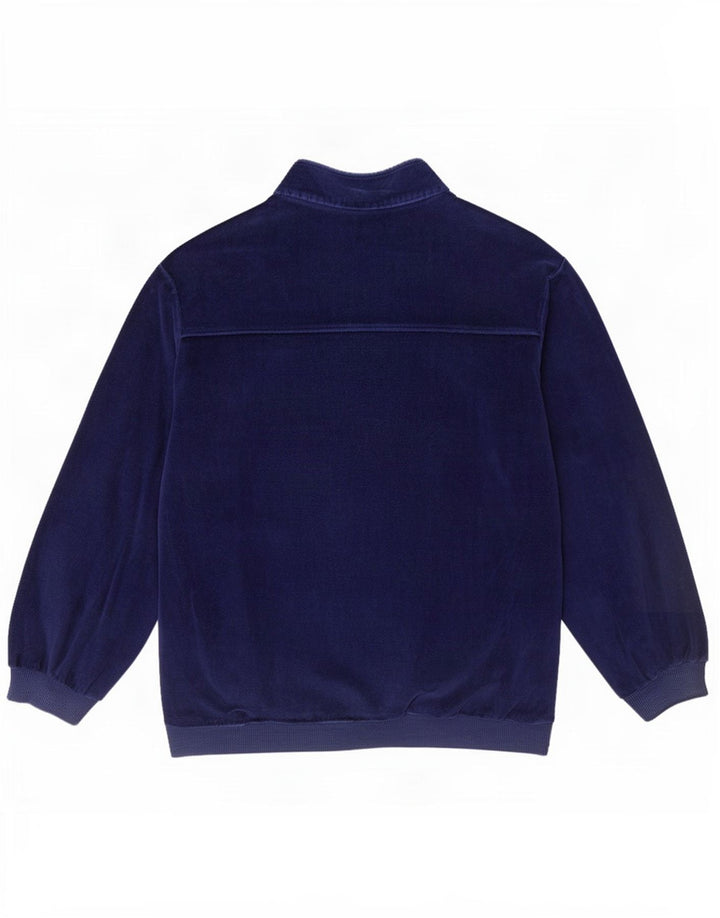 Vintage herre velour træningsdragt Top jakke Medium Navy Blue